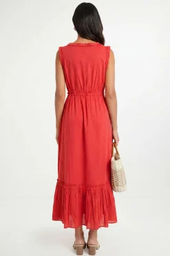 Wallis Robe Maxi En Coton Dobby D'été<Femme Robes|Robes Longues