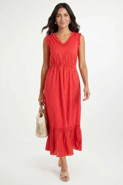 Wallis Robe Maxi En Coton Dobby D'été<Femme Robes|Robes Longues