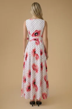 Robe Maxi En Coton À Encolure Carrée Pour Grandes Occasions
