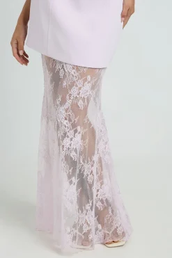 boohoo Robe Maxi En Dentelle Structurée Premium<Femme Toutes Les Robes|Robes Longues