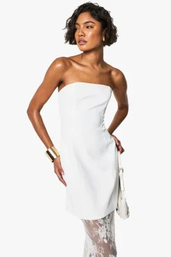 Robe maxi 2 en 1 en dentelle, ajustée et évasée pour grande taille