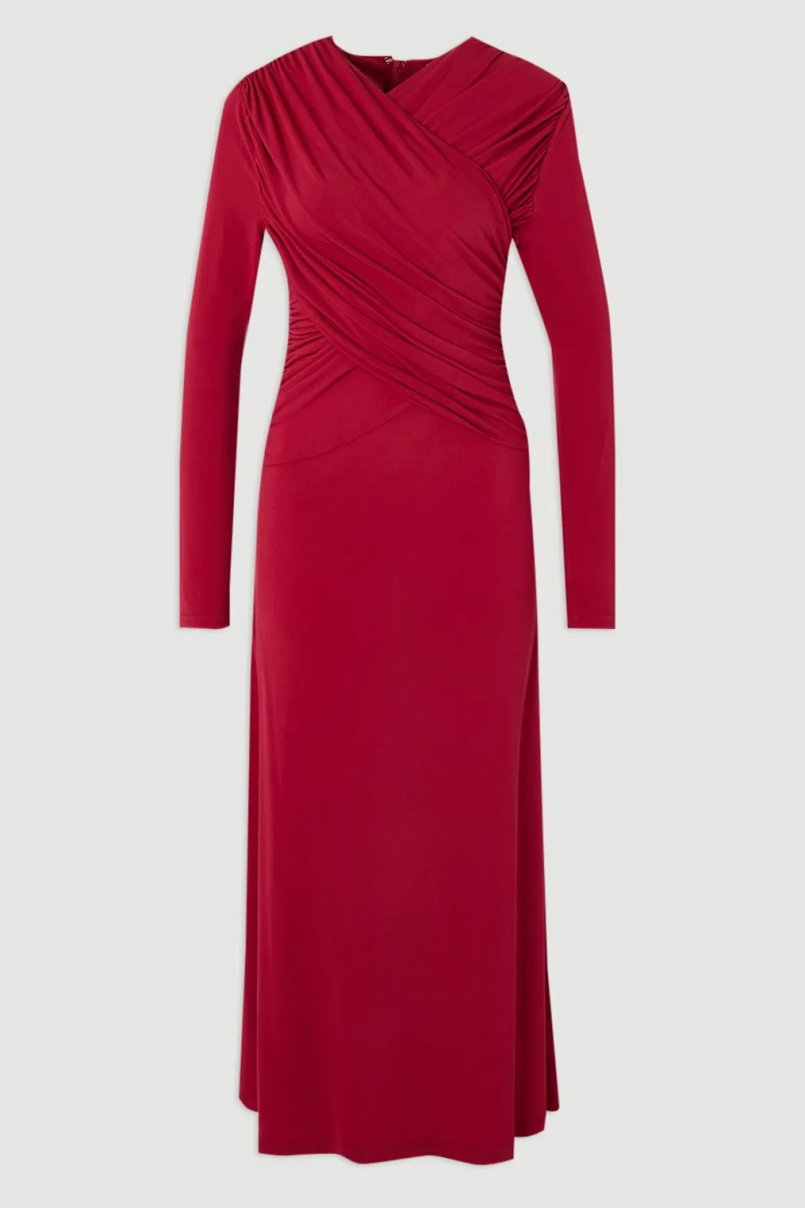 Robe Maxi en Jersey Crépe Froncée