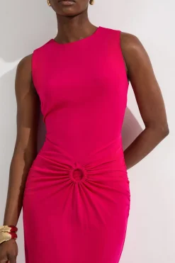 Robe maxi en jersey crêpe stretch premium