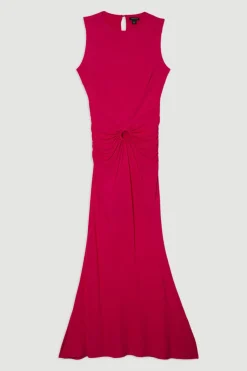 Robe maxi en jersey crêpe stretch premium