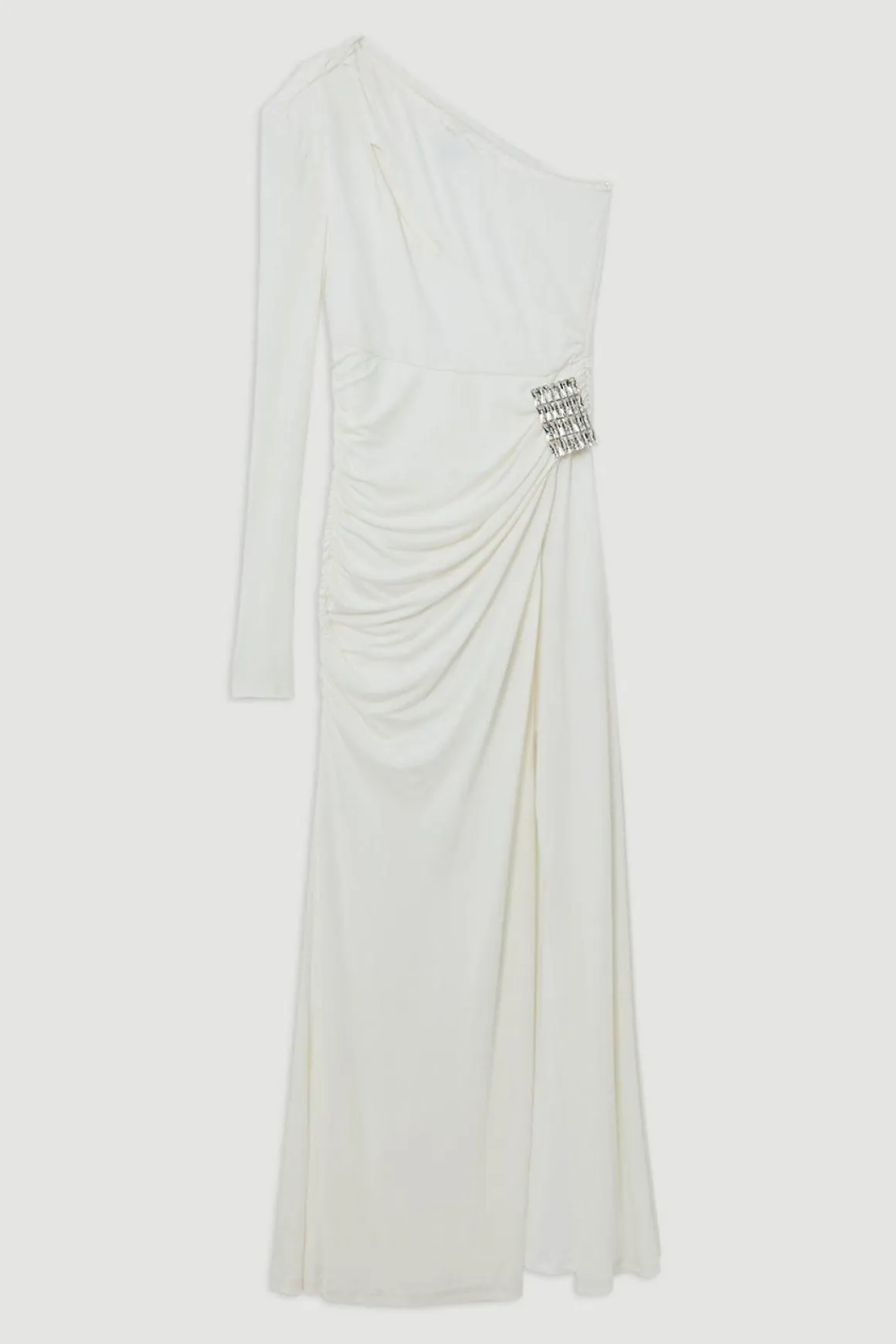 Robe maxi en jersey de viscose premium avec éléments métalliques