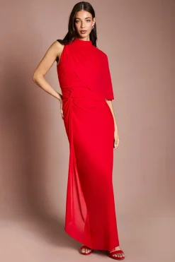 Coast Robe Maxi En Jersey Drapé À Col Montant Contour Collective<Femme Robes Demoiselles D'Honneur|Robes