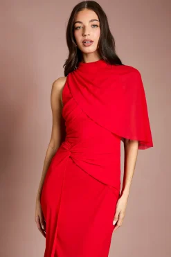 Coast Robe Maxi En Jersey Drapé À Col Montant Contour Collective<Femme Robes Demoiselles D'Honneur|Robes