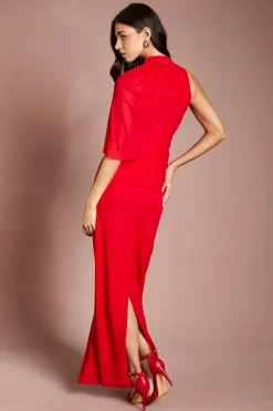 Coast Robe Maxi En Jersey Drapé À Col Montant Contour Collective<Femme Robes Demoiselles D'Honneur|Robes
