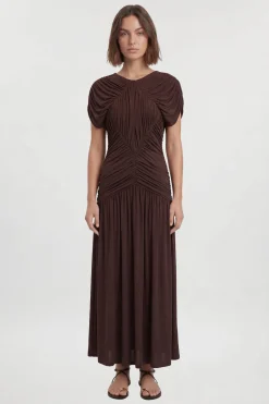KarenMillen Robe Maxi En Jersey Froncé Premium<Femme Robes Bal De Promo|Robes
