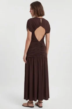 KarenMillen Robe Maxi En Jersey Froncé Premium<Femme Robes Bal De Promo|Robes