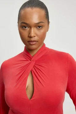 KarenMillen Robe Maxi En Jersey À Manches Longues Grande Taille<Femme Robes À Manches Longues|Robes