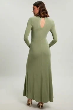 Robe Maxi En Jersey À Manches Longues