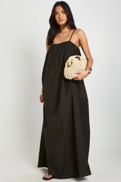 boohoo Robe Maxi En Lin Avec Poches Détaillées<Femme Robes Patineuses|Robes
