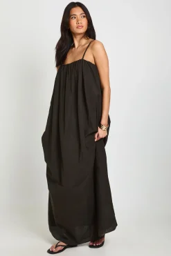 boohoo Robe Maxi En Lin Avec Poches Détaillées<Femme Robes Patineuses|Robes