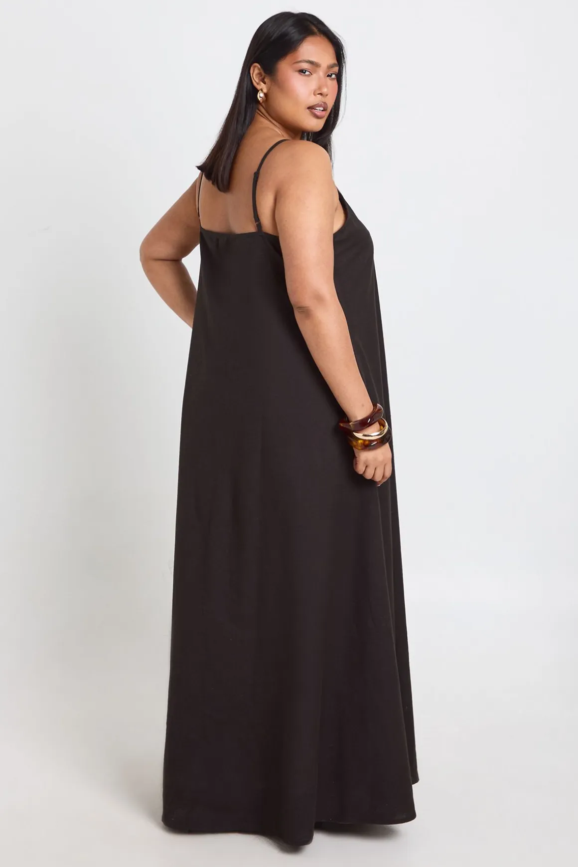 Robe Maxi En Lin Grande Taille À Ourlet Mouchoir