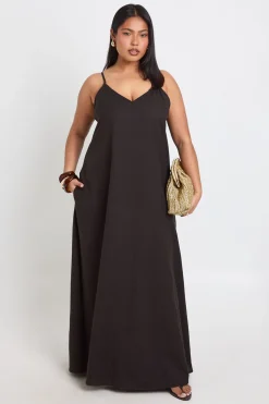 Robe Maxi En Lin Grande Taille À Ourlet Mouchoir