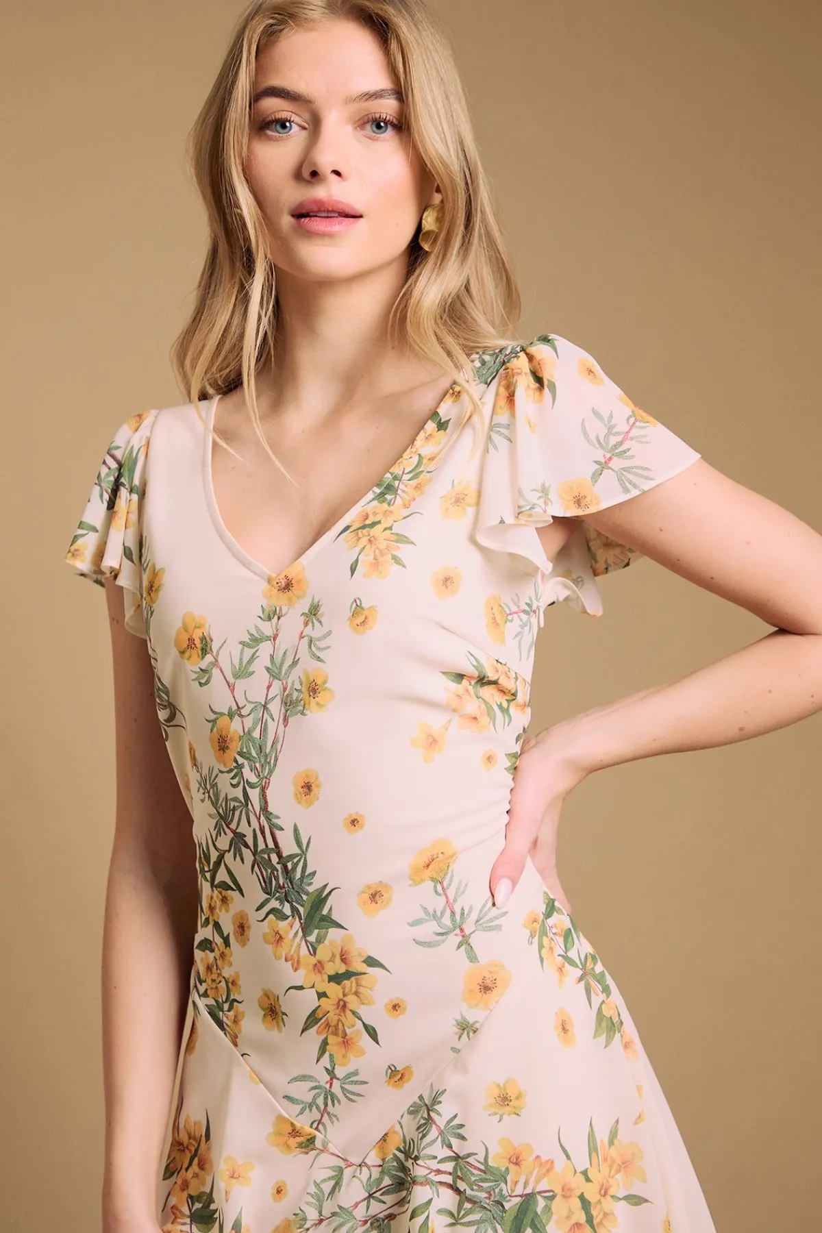 Oasis Robe Maxi en Mousseline à Imprimé Floral avec Volants Étagés<Femme Robes Bal De Promo|Robes