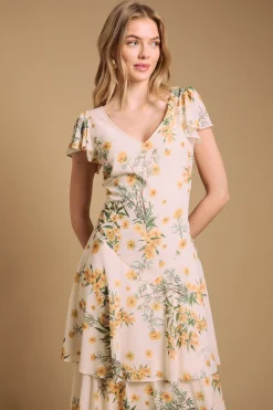 Oasis Robe Maxi en Mousseline à Imprimé Floral avec Volants Étagés<Femme Robes Bal De Promo|Robes
