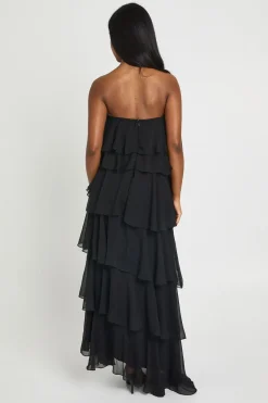 Robe Maxi En Mousseline À Volants Superposés