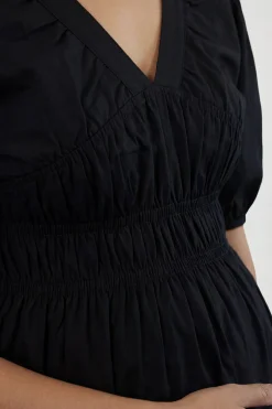 boohoo Robe Maxi En Popeline De Coton À Manches Bouffantes De Maternité<Femme Toutes Les Robes|Robes Longues