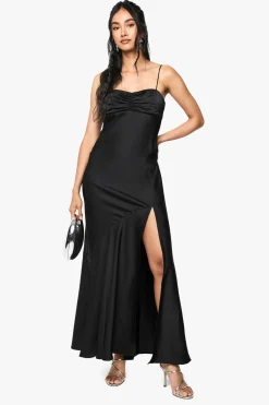 boohoo Robe Maxi en Satin<Femme Satin Et Dentelle|Robes
