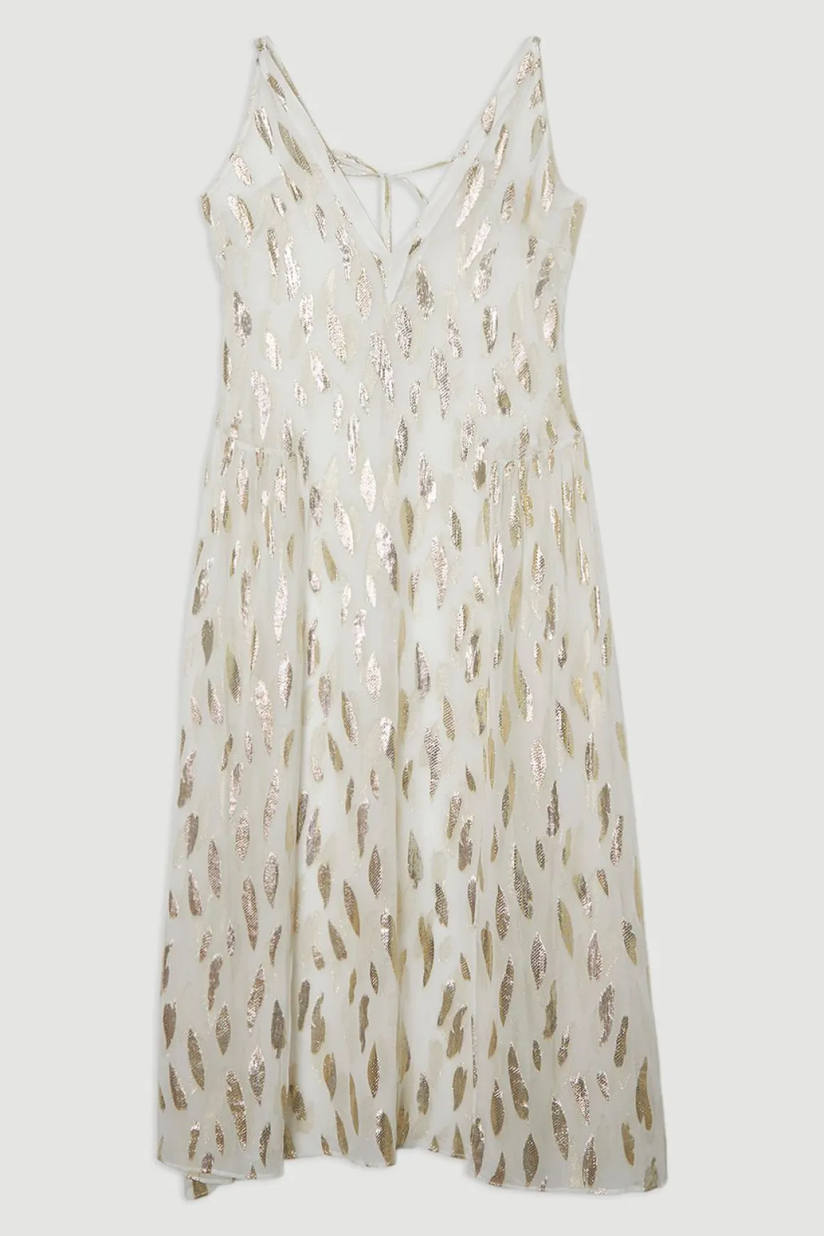 Robe maxi à fines bretelles en fil métallique de plage