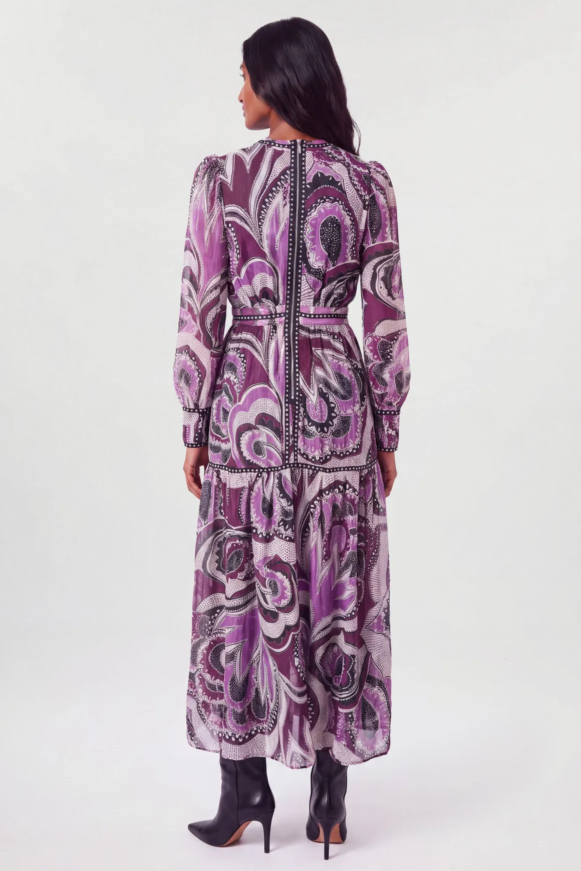 Robe Maxi Fleurie À Clous