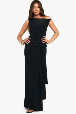 boohoo Robe Maxi Fluide À Détail Torsadé<Femme Robes Moulantes|Robes