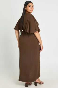 Robe Maxi Grande Taille À Détail De Lien Texturée
