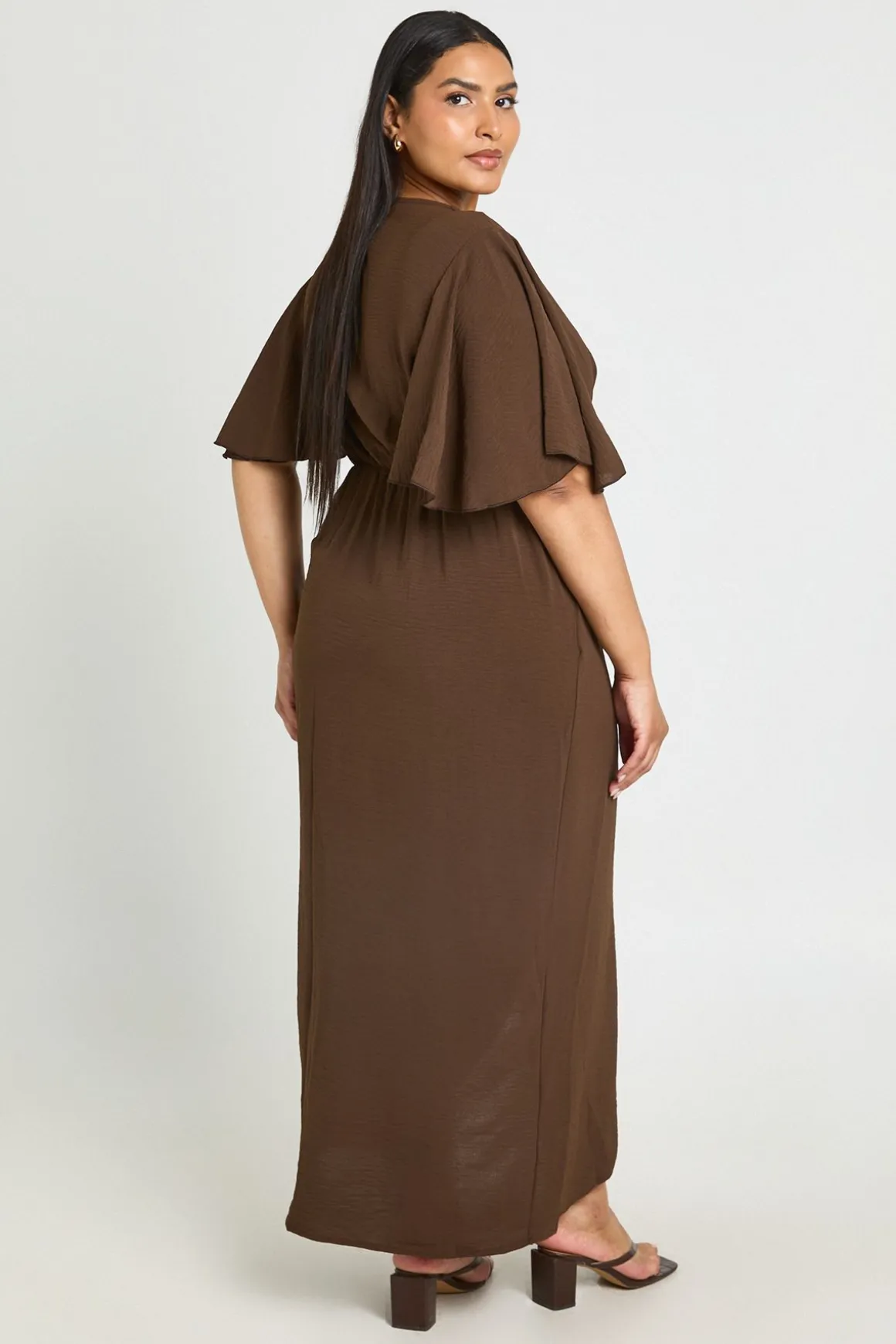 Robe Maxi Grande Taille À Détail De Lien Texturée