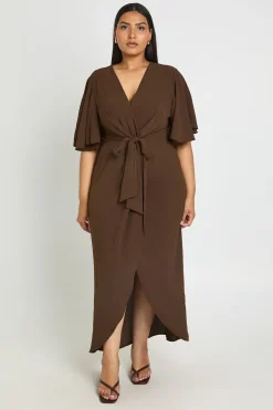 Robe Maxi Grande Taille À Détail De Lien Texturée