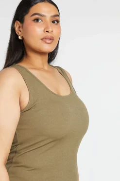 boohoo Robe Maxi Grande Taille À Encolure Dégagée Et Côtes<Femme Robes Moulantes|Robes