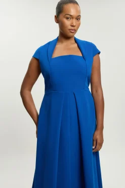 KarenMillen Robe Maxi Grande Taille À Encolure Carrée Ajustée Et Jupe Ample<Femme Toutes Les Robes|Robes Longues