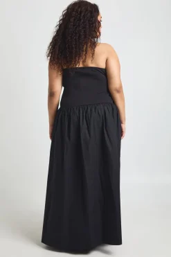 Robe Maxi Grande Taille En Coton Côtelé À Ourlet Tombant