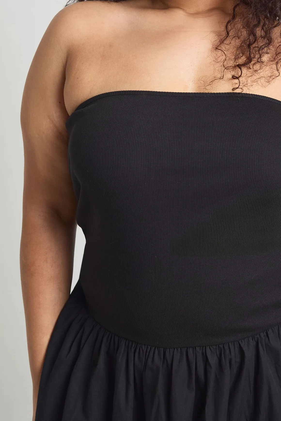 Robe Maxi Grande Taille En Coton Côtelé À Ourlet Tombant