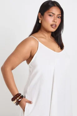 boohoo Robe Maxi Grande Taille En Lin À Ourlet Mouchoir<Femme Robes|Robes De Jour