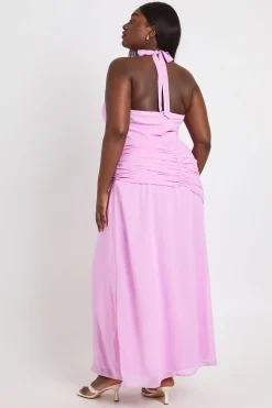 Robe Maxi Grande Taille En Mousseline À Col Bénitier Et Motif Floral