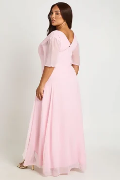 Robe Maxi Grande Taille En Mousseline À Décolleté Plongeant