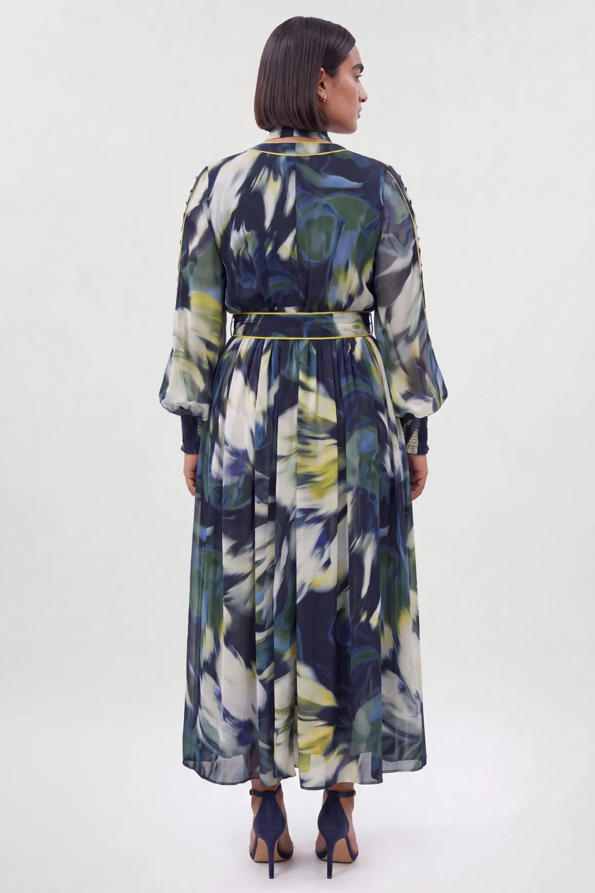 Robe Maxi Grande Taille En Viscose Tissée À Imprimé Floral