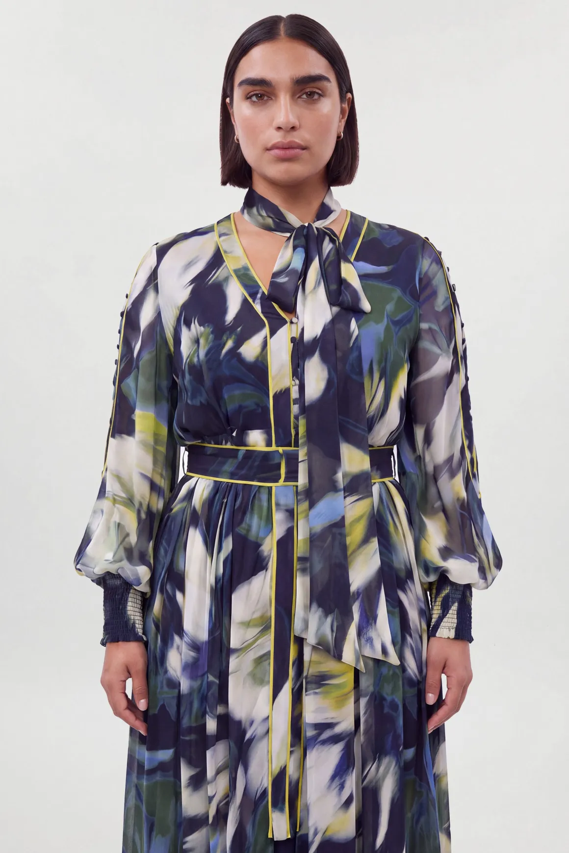 Robe Maxi Grande Taille En Viscose Tissée À Imprimé Floral