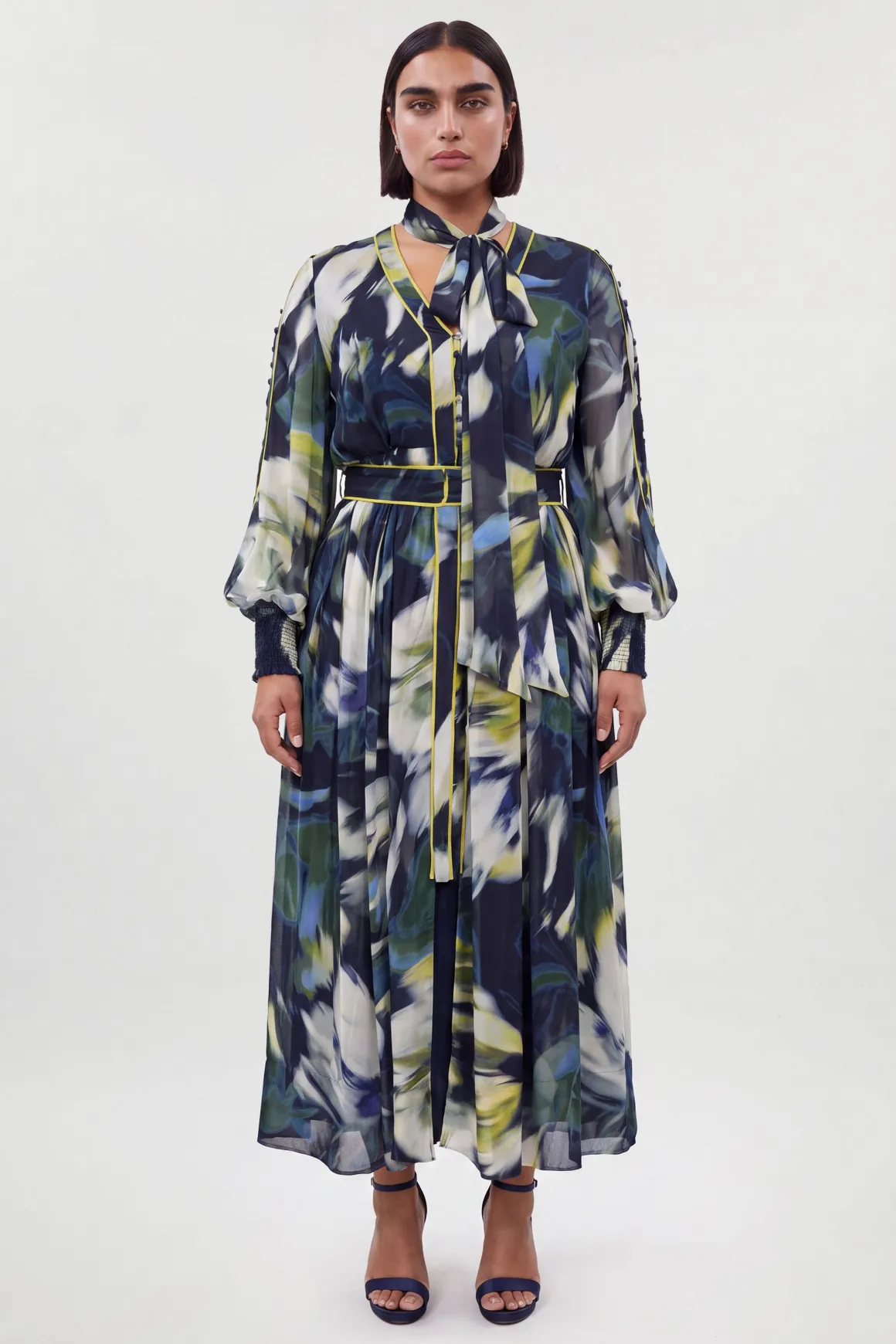 Robe Maxi Grande Taille En Viscose Tissée À Imprimé Floral