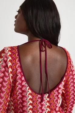 Robe Maxi Grande Taille Tricotée À Dos Échancré