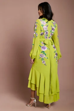 Robe Maxi Hi-lo Petite Brodée Et Ornée De Sequins