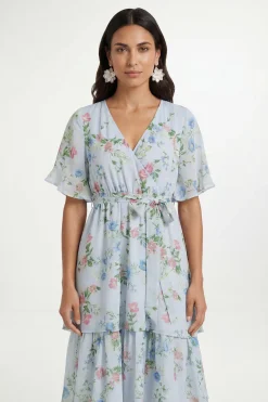 Wallis Robe Maxi À Imprimé Fleuri Et Volants Petite<Femme Robes|Robes Longues