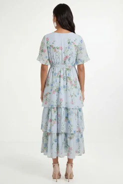 Wallis Robe Maxi À Imprimé Fleuri Et Volants Petite<Femme Robes|Robes Longues