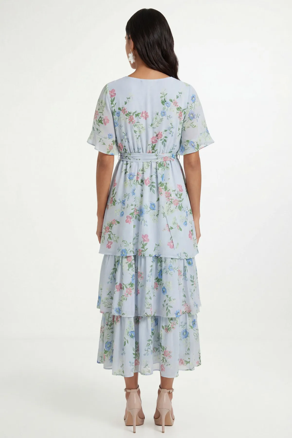 Wallis Robe Maxi À Imprimé Fleuri Et Volants Petite<Femme Robes|Robes Longues