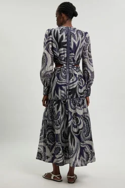 Robe Maxi Imprimé Floral Mono Avec Détails Cloutés Petite