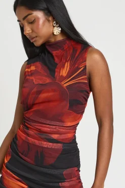 boohoo Robe Maxi À Imprimé Floral XXL Et Buste Froncé<Femme Robes|Robe Invitée Mariage