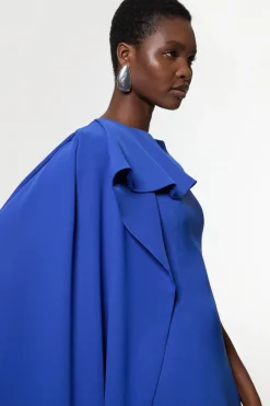 KarenMillen Robe maxi à jupe pleine, à la coupe douce en blocs de couleurs avec un détail cape<Femme Tailleurs|Toutes Les Robes
