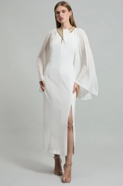 KarenMillen Robe Maxi Kimono avec Détail de Chaîne en Émail<Femme Robes|Robes Longues